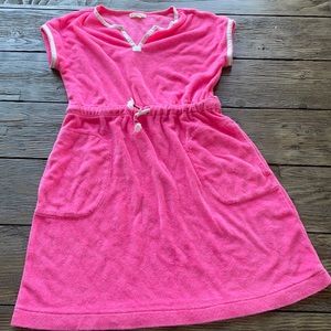 Pink swim suit cover up